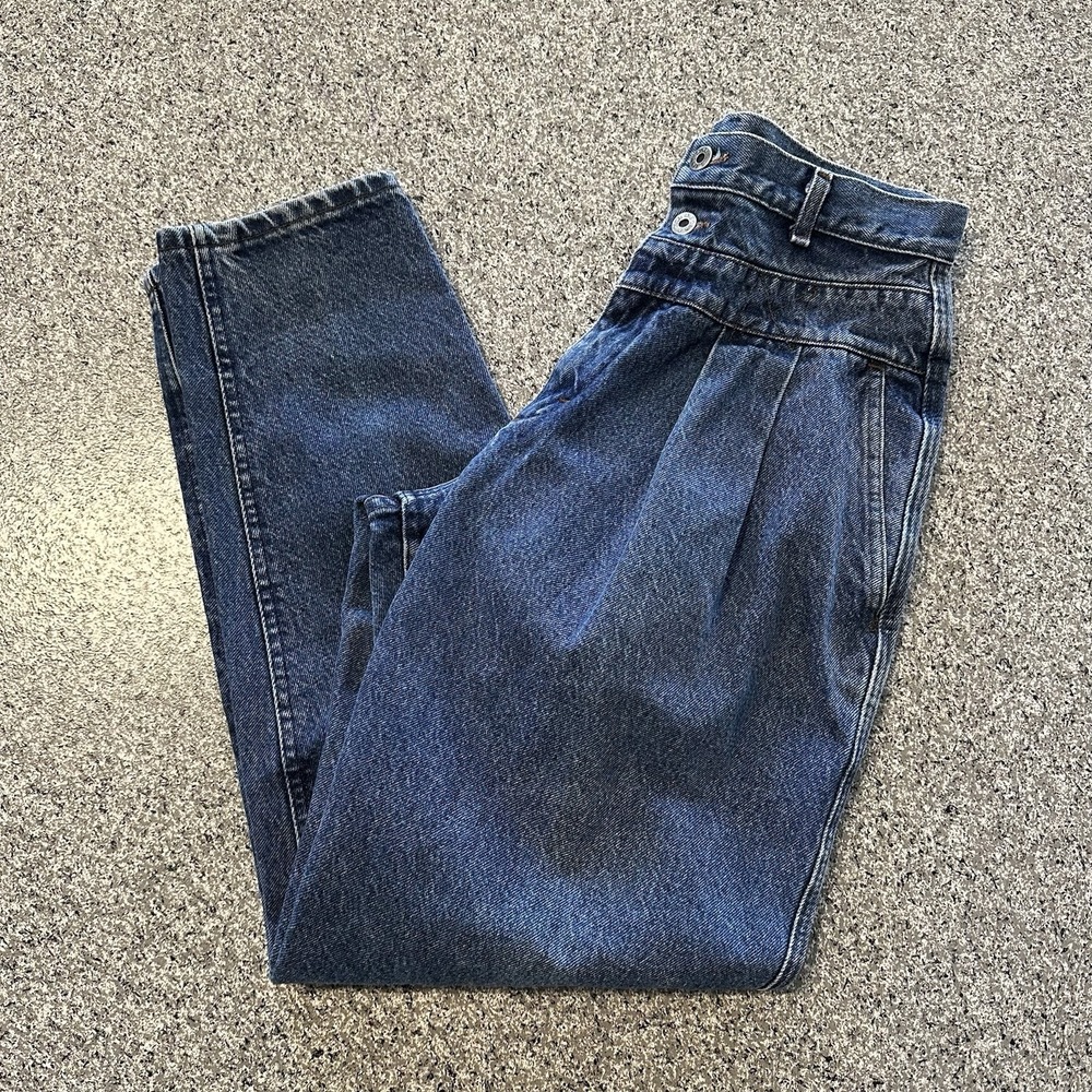 Vintage Lee Jeans Womens 12 32x31 Pleated High Rise Mom 80s 90s Made in USA